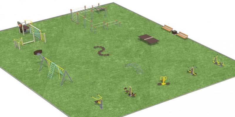 Дизайн проект спортплощадки разновозрастной  в Курске