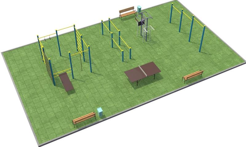 Проект спортплощадки 170 метров в Курске в Курске