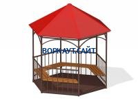 Беседка с лавками и полом МАФ 4122 в Курске