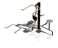 Уличный тренажер "Верхняя тяга Твистер стоя Твистер сидя" УТ336 в Курске