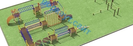 Проект спортплощадки с полосой препятствий в Курске