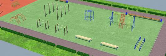 Проект детско-спортивной площадки для школы - детсада в Курске