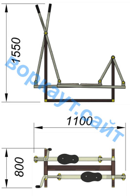 Уличный тренажер "Лыжник" УТ 008 в Курске