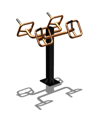 Уличный тренажер  "Штурвал двойной"  УТ201 в Курске