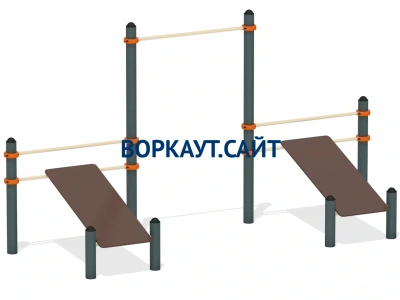Воркаут с турником и двойной скамьей для пресса ВС-28 в Курске