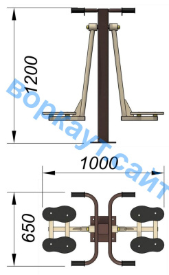 Уличный тренажер "Маятник" УТ 004 в Курске