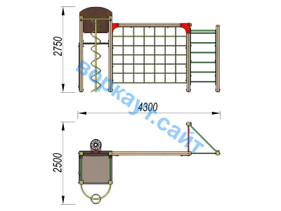 Детский спортивный комплекс Игровой ДСК 3111 в Курске Детский спортивный комплекс Игровой ДСК 3111 в Курске