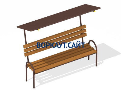 Лавочка под навесом МАФ 1607 в Курске