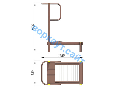 Уличный тренажер Беговая дорожка УТ 009 в Курске