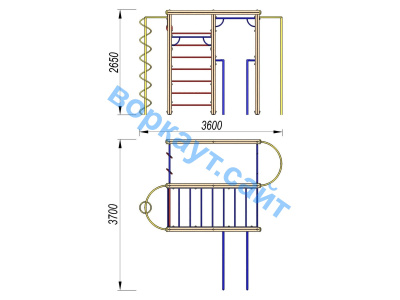 Детский спортивный комплекс Гимнастический ДСК 3107 в Курске