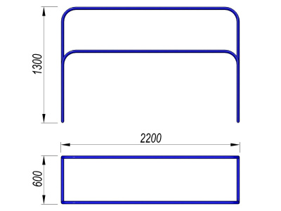 Брусья разновысокие МАФ 3531 в Курске