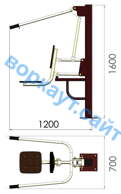 Уличный тренажер "Тяга сверху" УТ 001 в Курске
