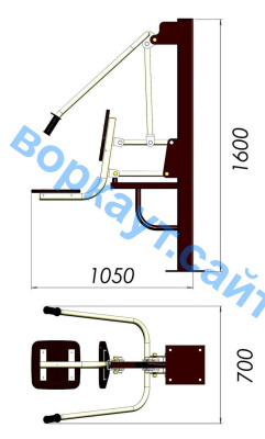 Уличный тренажер "Жим от груди" УТ 002 в Курске