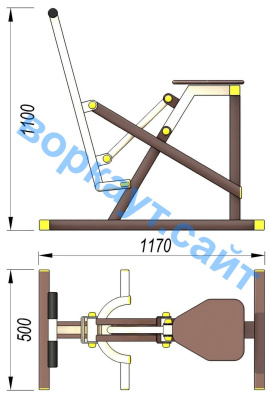 Уличный тренажер "Наездник " УТ 006 в Курске