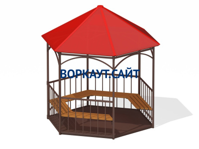 Беседка с лавками и полом МАФ 4122 в Курске