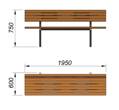 Диван уличный МАФ 1608 в Курске